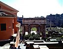 Forum Romanum, from the Capitoline Hill and the church San Giuseppe dei Falegnami to the Arch of Septimius Severus and the Palatine Hill.