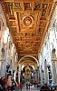 Archbasilica of St. John Lateran, Rome, decorated ceiling and Nave with the high altar.