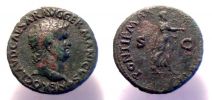  65 AD., Nero, Lugdunum mint, Copper-As, RIC 417