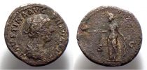 145-161 AD., Faustina II., Rome mint, Dupondius, RIC 1405a