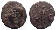  41-54 AD., Claudius, mint in Hispania (Tarraco, Astorga?), As, RIC 111.