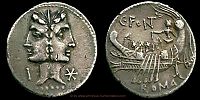 Crawford 290/1, Roman Republic, 114-113 BC., moneyer Caius Fonteius, Denarius