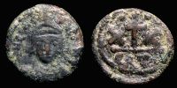  643-647 AD., Constans II, Carthage mint, 20 Nummi, Sear BC 1057. 