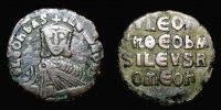  886-912 AD., Leo VI, Follis, Constantinopolis mint, Sear 1729. 