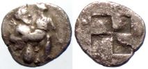       463-411 BC. and later, Islands off Thrace, Thasos, ancient plated forgery, Silver plated AE Drachm