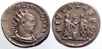 256-258 AD., Valerian I., Samosata mint, Antoninianus, GÃ¶bl 1684e.