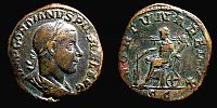 242 AD., Gordian III., Rome mint, Ã† Sestertius, RIC 331a.
