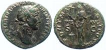 119 AD., Hadrian, Rome mint, Ã† As, RIC 579a.