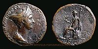 128 AD., Sabina, Rome mint, Dupondius, RIC 1023.
