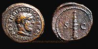  98-117 AD., Trajan, Rome mint, Quadrans, RIC 699.