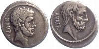 Crawford 433/2, Roman Republic, Marcus Junius Brutus, Denarius, 54 BC.