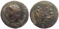  65 AD., Nero, Lugdunum mint, Ã† Sestertius, RIC 391.