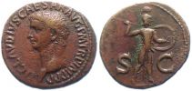  42-43 AD., Claudius, Rome mint, Ã† As, RIC 116.