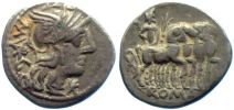 Crawford 257/1, Roman Republic, M. Vargunteius, Denarius.