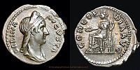 135 AD., Sabina, Rome mint, Denarius, RIC 391.