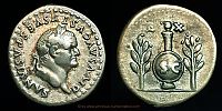  80-81 AD., Titus for Vespasianus, Rome mint, Denarius, RIC 359b.