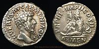 163 AD., Lucius Verus, Rome mint, Denarius, RIC 501. 