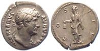 124-128 AD., Hadrian, Rome mint, Denarius, RIC 175.