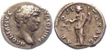 134-138 AD., Hadrian, Rome mint, Denarius, RIC 228.