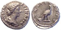 176-180 AD., Faustina II., Rome mint, Denarius, RIC 744.
