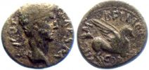 Corinth in Achaea,  37-38 AD., Gaius (Caligula), Ã† As, RPC 1173.