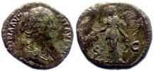 152-153 AD., Faustina II, Rome mint, Dupondius, RIC 1405a.