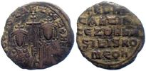  914-919 AD., Constantine VII , with Zoe, Constantinopolis mint, Ã† Follis, Sear BC 1758.