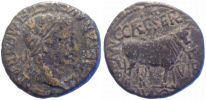 Turiaso in Hispania,  14-37 AD., Tiberius, Ã† As, RPC 417.