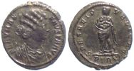 326 AD., Fausta, Follis, Treveri, RIC 484.