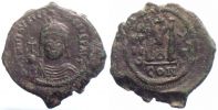  592-593 AD., Maurice Tiberius, Constantinopolis mint, Ã† Follis, MIBE 66D1.