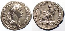 114-117 AD., Trajan, Rome mint, Denarius, RIC 315.