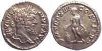 206 AD., Septimius Severus, Rome mint, Denarius, RIC 201.