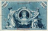 1908 AD., Germany, 2nd Empire, Reichsbank, Berlin, 100 Mark, Pick 34. B-1164897E Reverse