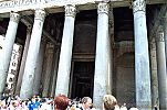 Pantheon in Rome, portico of large granite Corinthian columns from Egypt.