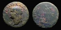  66 AD., Nero, Lugdunum mint, As, RIC 534.