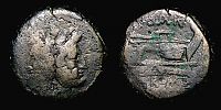 Crawford 199/2, Roman Republic, 155 BC., Rome mint, SAR-series (moneyer Sex. Atilius Serranus?), Ã† As. 