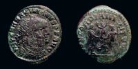 295-299 AD., Maximianus Herculius, Cyzicus mint, radiate Ã† fraction, RIC 15b.