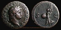  65 AD., Nero, Rome mint, As, RIC 312.