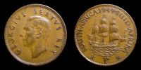 South Africa, 1949 AD., George VI, 1 Penny, KM 33.