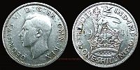 1941 AD., United Kingdom, George VI, Royal Mint, 1 Shilling, KM 853.