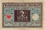 1920 AD., Germany, Weimar Republic, Reichsschuldenverwaltung, Berlin, 2 Mark, Pick 60. 207Â·456608 Obverse