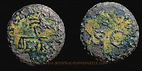  41 AD., Claudius, Rome(?) mint, Quadrans, RIC 85. 