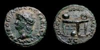  65 AD., Nero, Lugdunum mint, Semis, RIC 487.