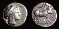 Neapolis in Campania,     300-275 BC., Didrachm, HNI 579.