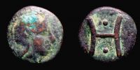 Heraia in Arkadia,      370-350 BC., Dichalkon, BMC 19.