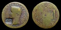   8-10 AD., Augustus for Tiberius, Lugdunum mint, Dupondius, RIC 235.