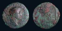   9-14 AD., Tiberius Caesar, Lugdunum mint, As, RIC 245.