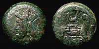 Crawford 212/1, Roman Republic, 155-149 BC., Rome mint, anonymous third crescent series, Ã† As. 