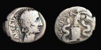    29-27 BC., Augustus, Italian mint, AR Quinarius, RIC 276.