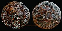   8-10 AD., Augustus for Tiberius, Rome mint, As, RIC 469 or 470. 